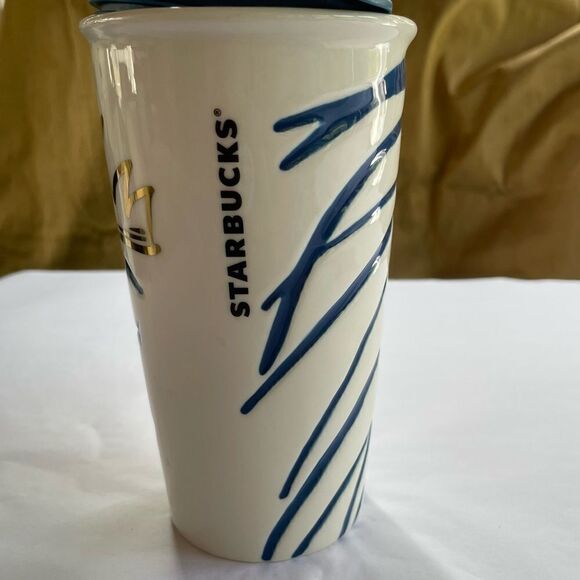 RARE Starbucks Mermaid Swarovski Ceramic Travel Mug - Picture 5 of 14